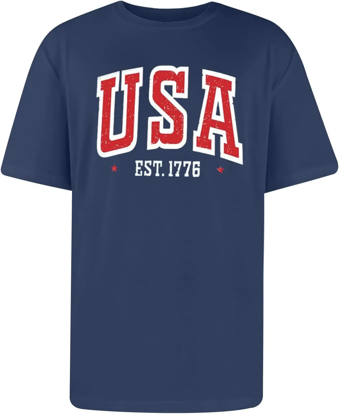 Men's American Flag Shirt Sleeve 1776 USA Graphic Dry Fit Cotton Lightweight T-Shirts Patriotic T Shirts