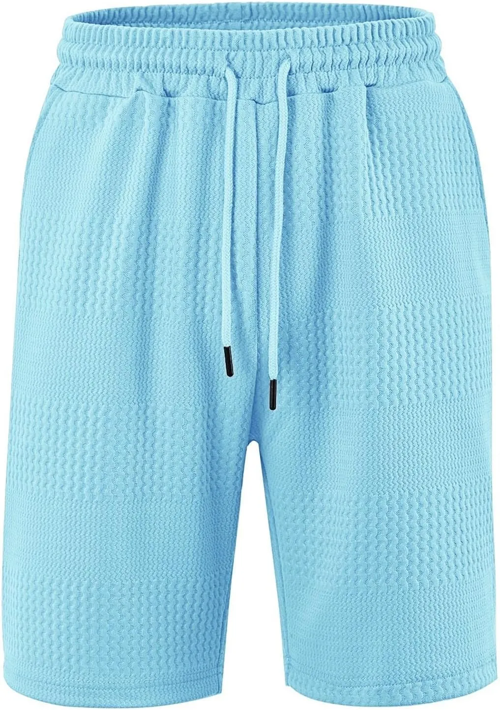 Mens Athletic Shorts Waffle Texture Gym Shorts Lightweight Quick Dry Shorts for Sports Training Running