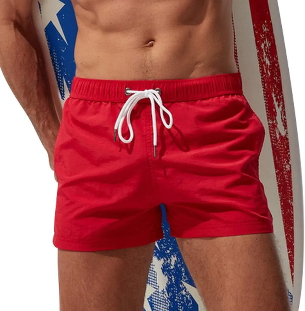 Men's Athletic Shorts with Pockets Slim Drawstring Stretch Basketball Shorts Lightweight Quick Dry Gym Workout Shorts