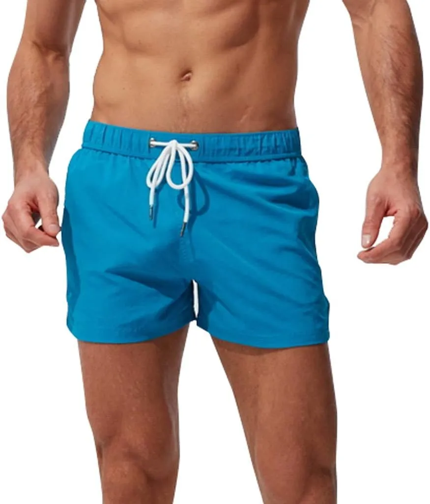 Men's Athletic Shorts with Pockets Slim Drawstring Stretch Basketball Shorts Lightweight Quick Dry Gym Workout Shorts