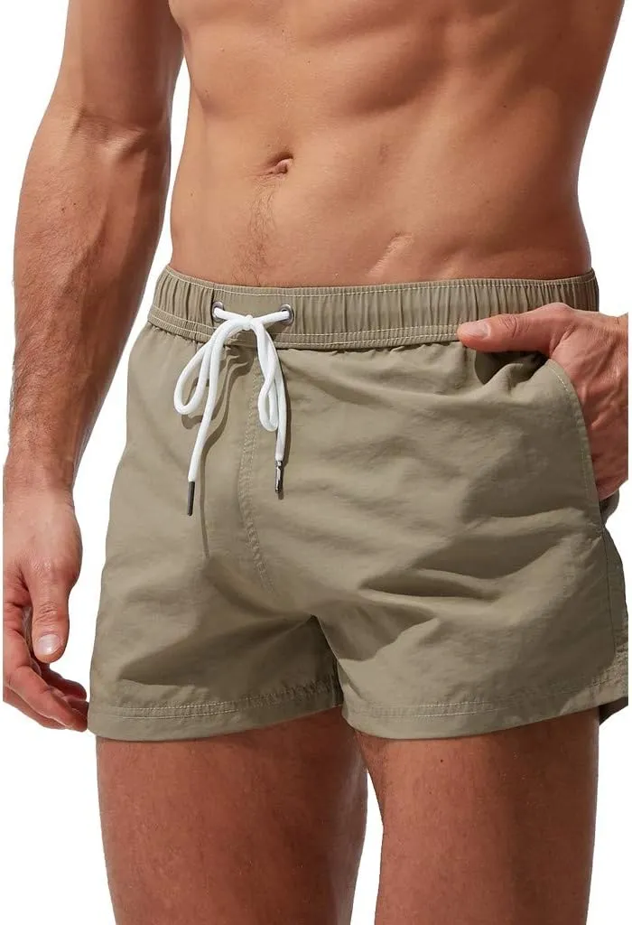 Men's Athletic Shorts with Pockets Slim Drawstring Stretch Basketball Shorts Lightweight Quick Dry Gym Workout Shorts