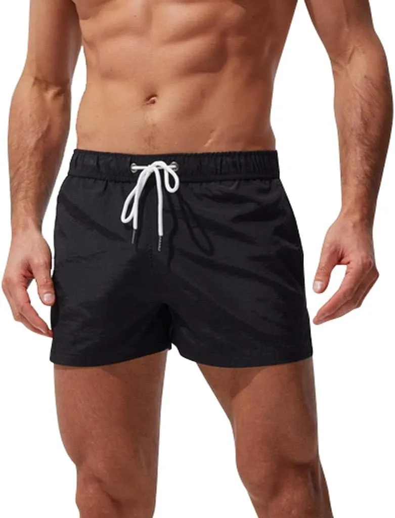 Men's Athletic Shorts with Pockets Slim Drawstring Stretch Basketball Shorts Lightweight Quick Dry Gym Workout Shorts
