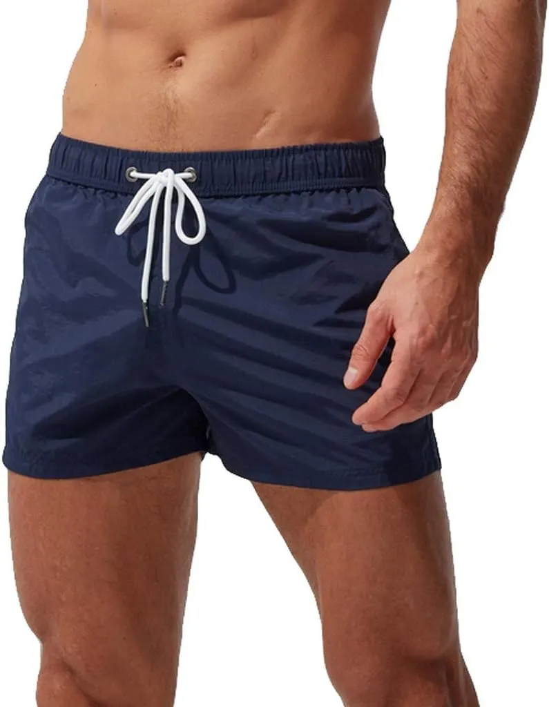 Men's Athletic Shorts with Pockets Slim Drawstring Stretch Basketball Shorts Lightweight Quick Dry Gym Workout Shorts