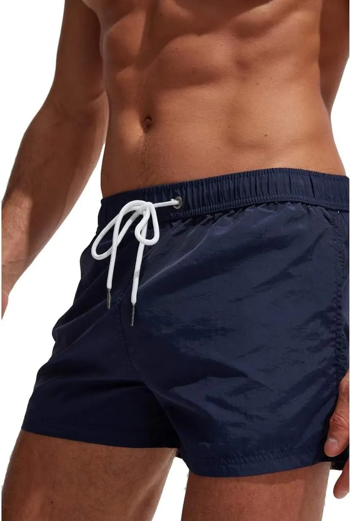 Men's Athletic Shorts with Pockets Slim Drawstring Stretch Basketball Shorts Lightweight Quick Dry Gym Workout Shorts