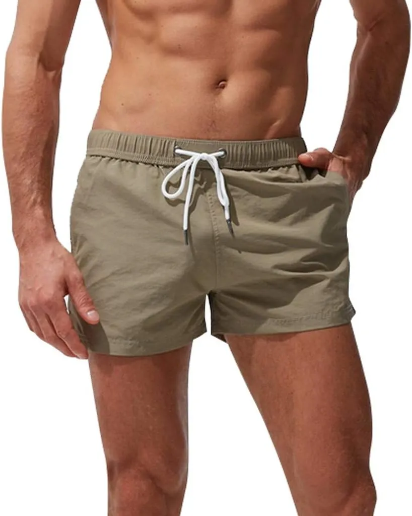Men's Athletic Shorts with Pockets Slim Drawstring Stretch Basketball Shorts Lightweight Quick Dry Gym Workout Shorts