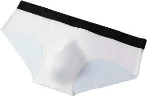 Mens Briefs Underwear Fashionable Ice Silk Breathable Comfortable Bulge Pouch Triangle Brief