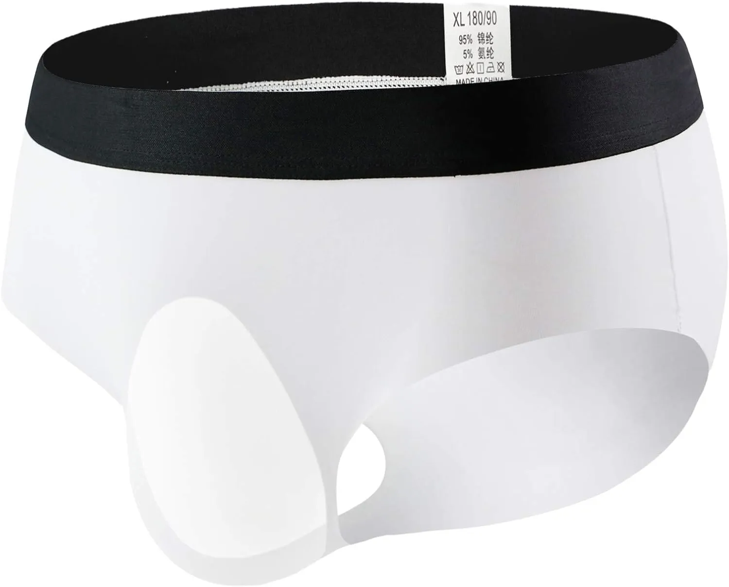 Mens Briefs Underwear Fashionable Ice Silk Breathable Comfortable Bulge Pouch Triangle Brief