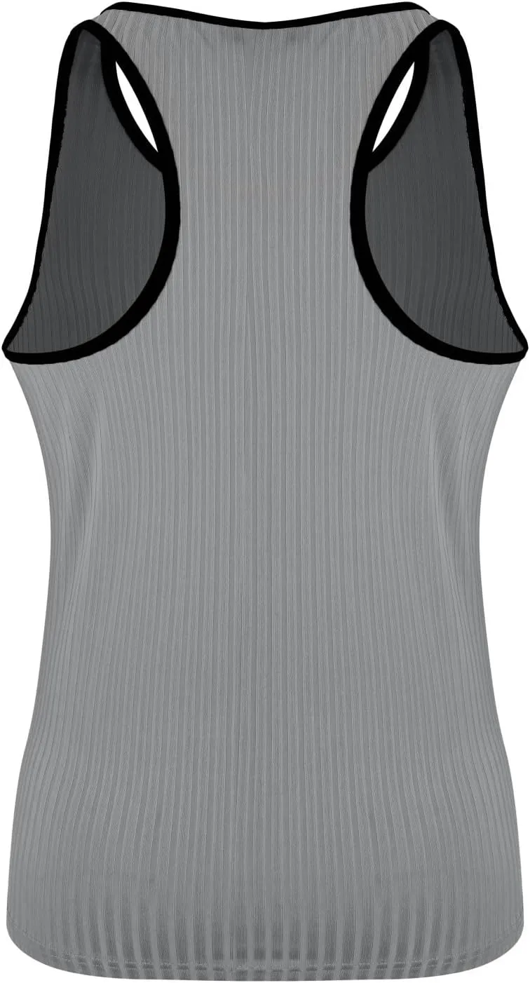 Men's Casual Ribbed Knit Tank Top Slim Fit Athletic Sleeveless Muscle T Shirts Summer Workout Gym Fitness Undershirts