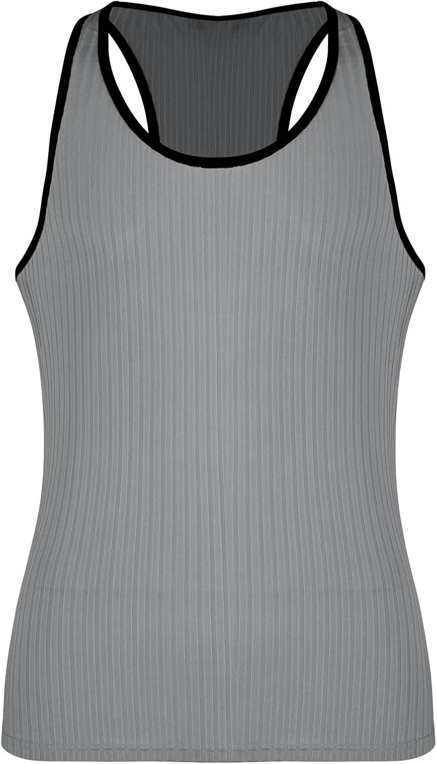 Men's Casual Ribbed Knit Tank Top Slim Fit Athletic Sleeveless Muscle T Shirts Summer Workout Gym Fitness Undershirts