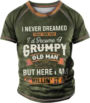 Men's Casual Shirts Graphic Tees Letter Print Short Sleeve T Shirts Summer Casual Tee Top T Shirts, S-6XL