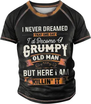 Men's Casual Shirts Graphic Tees Letter Print Short Sleeve T Shirts Summer Casual Tee Top T Shirts, S-6XL