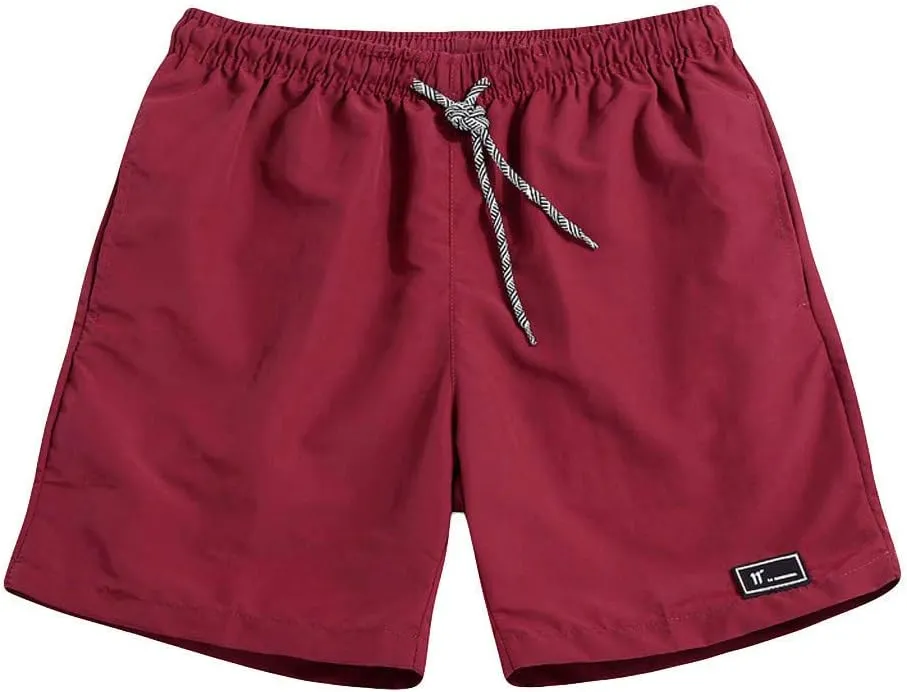 Mens Compression Shorts Thin Lightweight Quick Dry Beach SweatShorts Elastic Waist Drawstring Lounge Shorts Plus Size