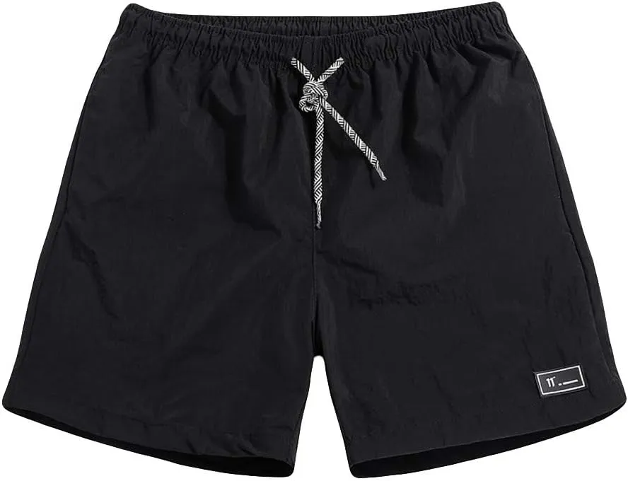 Mens Compression Shorts Thin Lightweight Quick Dry Beach SweatShorts Elastic Waist Drawstring Lounge Shorts Plus Size