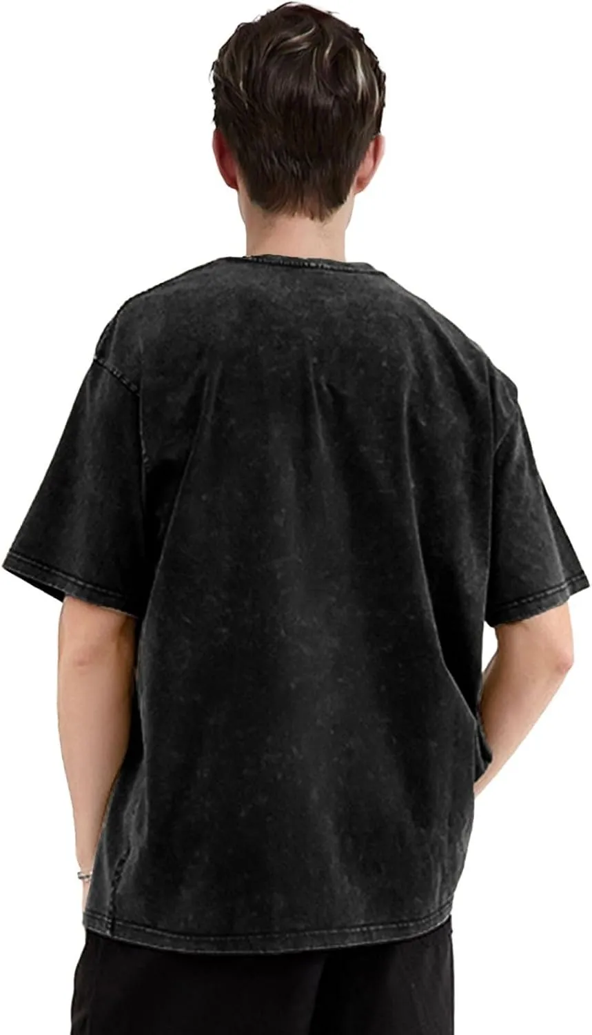 Men's Cotton T-Shirts Vintage Jamaican Flag Short Sleeve Vintage T Shirts Casual Loose Fit Retro Tees Tops