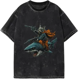 Mens Graphic Cotton T-Shirts Tees Men's Crew Unisex Wash T-Shirts for Men or Women
