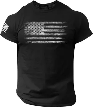 Men's Graphic T-Shirts Short Sleeve 4Th of July T Shirts Slim Fit Summer Casual Print Muscle Tee Shirt, M-XL