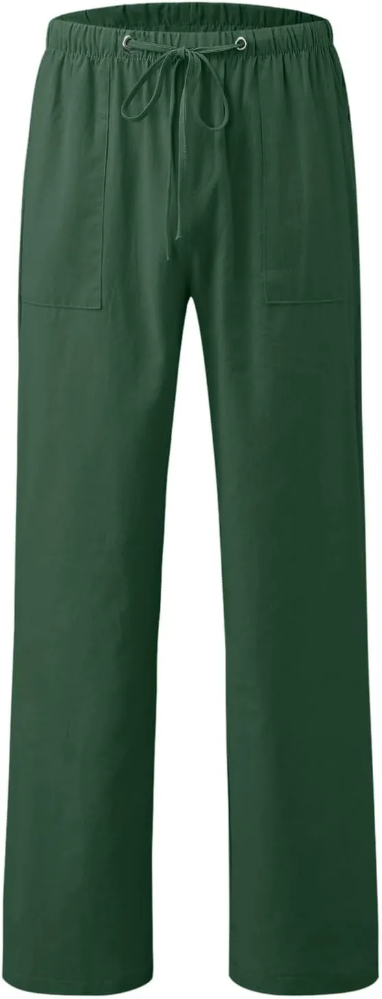 Men's Lightweight Jogging Pant Cargo Chino Work Joggers Baggy Sports Casual Sweatpants Stretch Long Pants