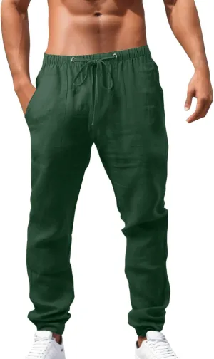 Men's Lightweight Jogging Pant Cargo Chino Work Joggers Baggy Sports Casual Sweatpants Stretch Long Pants