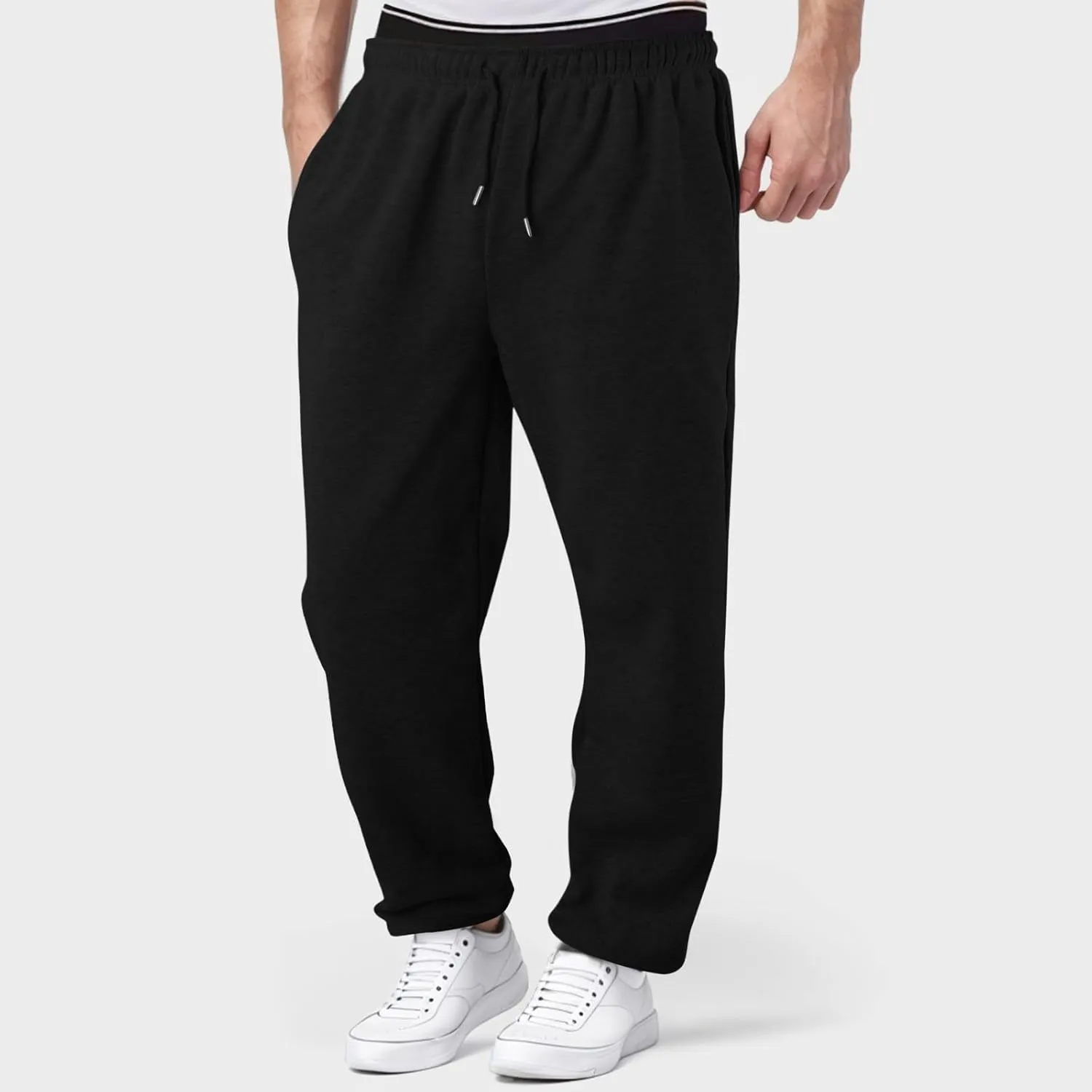 Men's Pants Casual Fashion Jogger Athletic Sweatpants with Pocket Stretch Waistband Cargo Work Pant