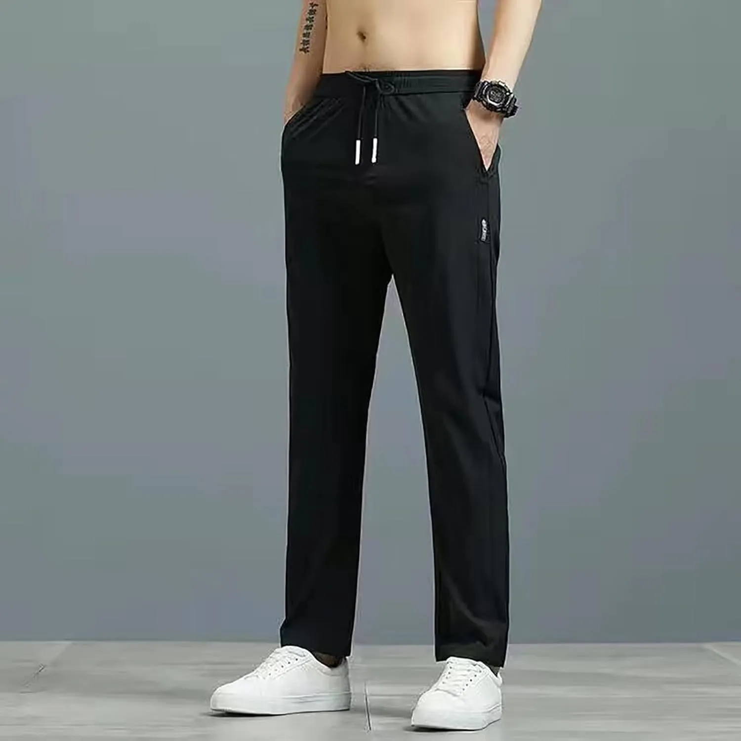 Men's Pants Casual Fashion Jogger Athletic Sweatpants with Pocket Stretch Waistband Cargo Work Pant