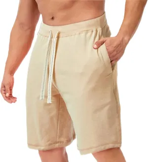 Men's Quick Dry Shorts Elastic Waist Casual Sweat Shorts Drawstring Joggers Walk Shorts Sports Running Straight Shorts