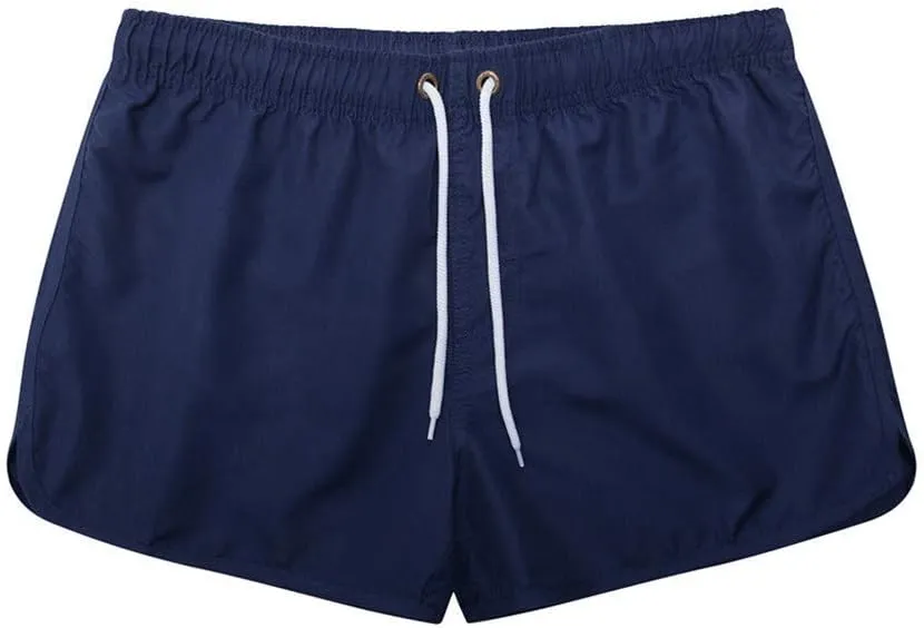 Men's Running Athletic Shorts Workout Gym Quick Dry Lightweight Shorts Casual Drawstring Elastic Summer Beach Shorts