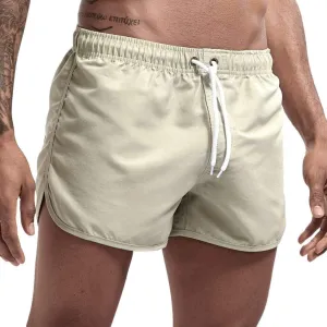 Men's Running Athletic Shorts Workout Gym Quick Dry Lightweight Shorts Casual Drawstring Elastic Summer Beach Shorts