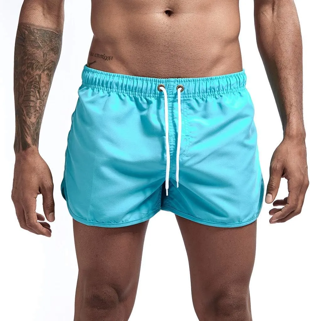 Men's Running Athletic Shorts Workout Gym Quick Dry Lightweight Shorts Casual Drawstring Elastic Summer Beach Shorts