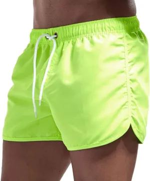 Men's Running Athletic Shorts Workout Gym Quick Dry Lightweight Shorts Casual Drawstring Elastic Summer Beach Shorts