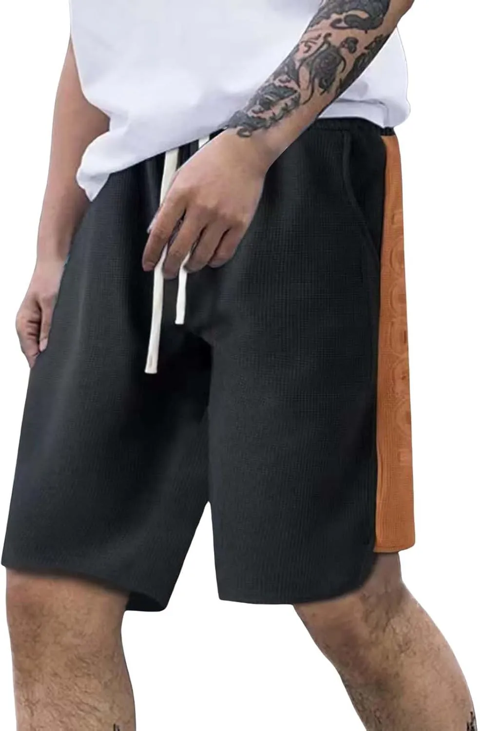 Mens Running Shorts with Pockets 7 Inch Lightweight Straight Leg Bermuda Shorts Quick Dry Gym Workout Athletic Shorts