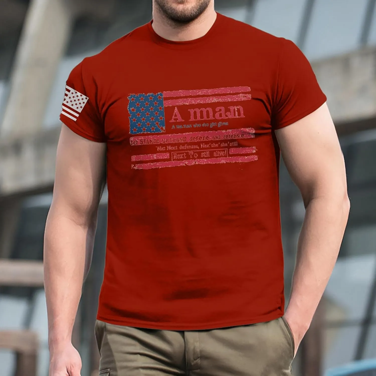 Men's Shirt Sleeve 1776 USA Flag Graphic Dry Fit Cotton Comfortable T-Shirts 4th of July T-Shirts