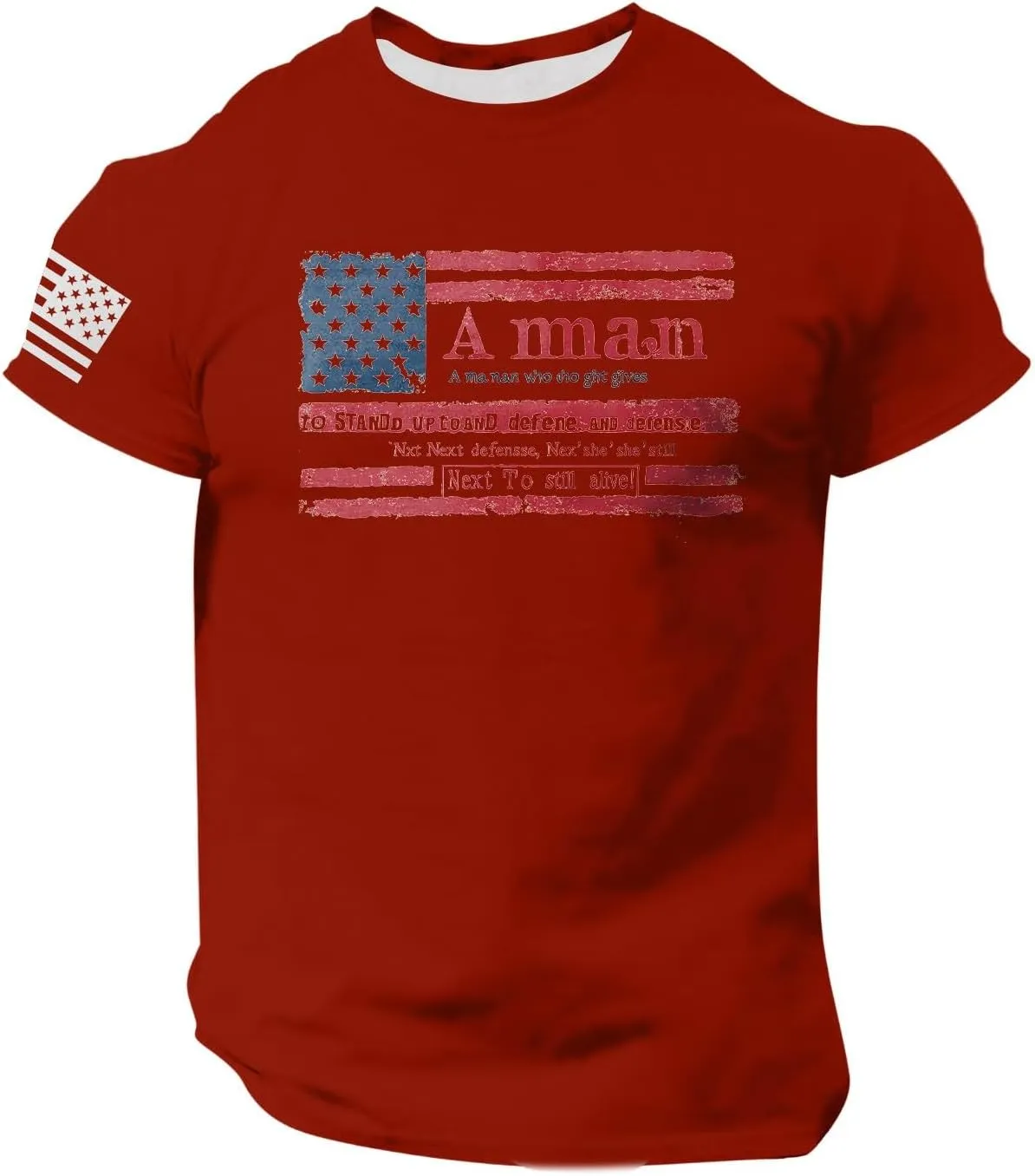 Men's Shirt Sleeve 1776 USA Flag Graphic Dry Fit Cotton Comfortable T-Shirts 4th of July T-Shirts