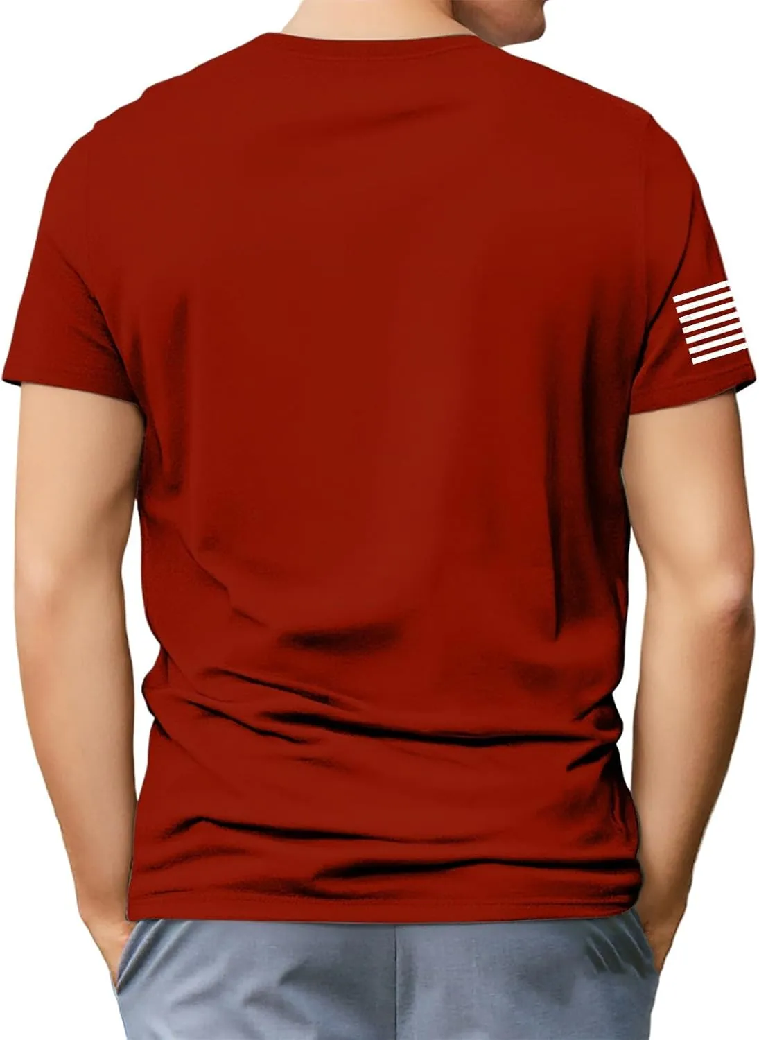 Men's Shirt Sleeve 1776 USA Flag Graphic Dry Fit Cotton Comfortable T-Shirts 4th of July T-Shirts