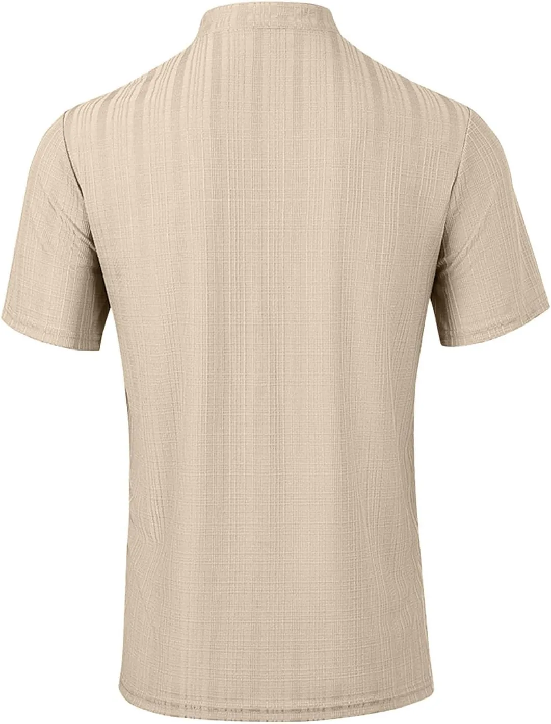 Men's T Shirts Henley Short Sleeve Cotton Linen Casual Summer Beach Shirts Men Hawaiian Vacation T-Shirts Lightweight