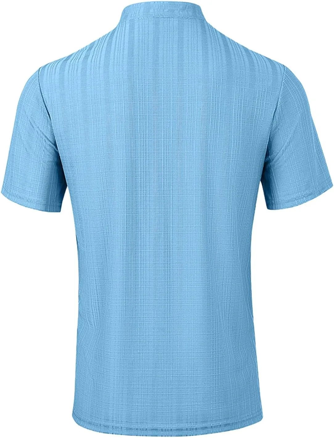 Men's T Shirts Henley Short Sleeve Cotton Linen Casual Summer Beach Shirts Men Hawaiian Vacation T-Shirts Lightweight