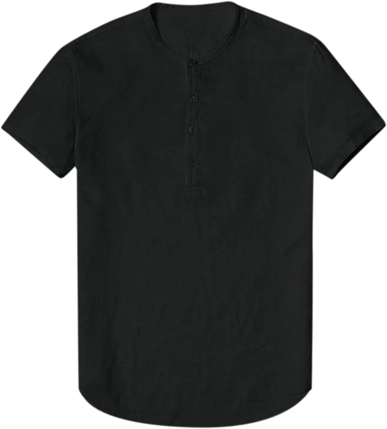 Men's T Shirts Henley T-Shirts Button Down Summer Solid Tees Short Sleeve for Tees, M-3XL