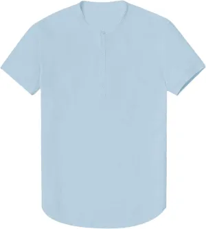 Men's T Shirts Henley T-Shirts Button Down Summer Solid Tees Short Sleeve for Tees, M-3XL