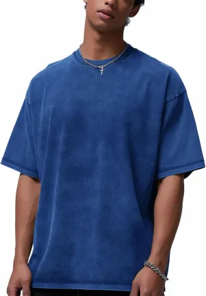 Mens T-Shirts Womens Oversized T Shirts Basic Cotton Vintage Plain Tees Short Sleeve Summer Tops Workout