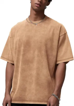 Mens T-Shirts Womens Oversized T Shirts Basic Cotton Vintage Plain Tees Short Sleeve Summer Tops Workout