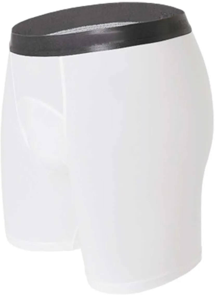 Mens Thin Sports Training Wear Leg Breathable High Elastic Tight Ice Silk Double Layer Crotch Workout Underwear