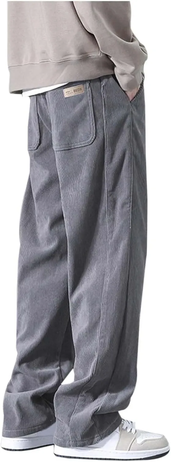 Men's Tracksuit Pant Casual Vintage Joggers Outdoor Sweatpants Zip Pockets Stretch Waist Cargo Combat Pant
