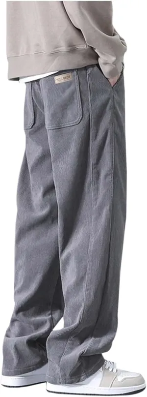 Men's Tracksuit Pant Casual Vintage Joggers Outdoor Sweatpants Zip Pockets Stretch Waist Cargo Combat Pant
