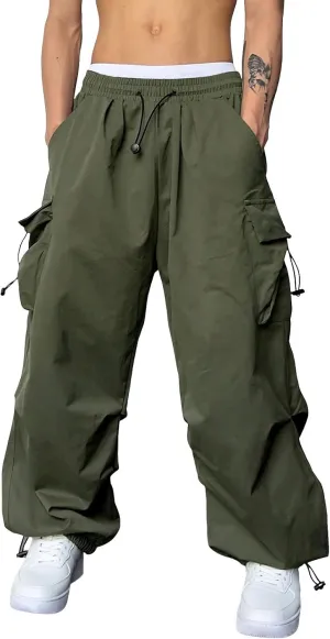 Men's Tracksuit Pant Casual Vintage Joggers Outdoor Sweatpants Zip Pockets Stretch Waist Cargo Combat Pant