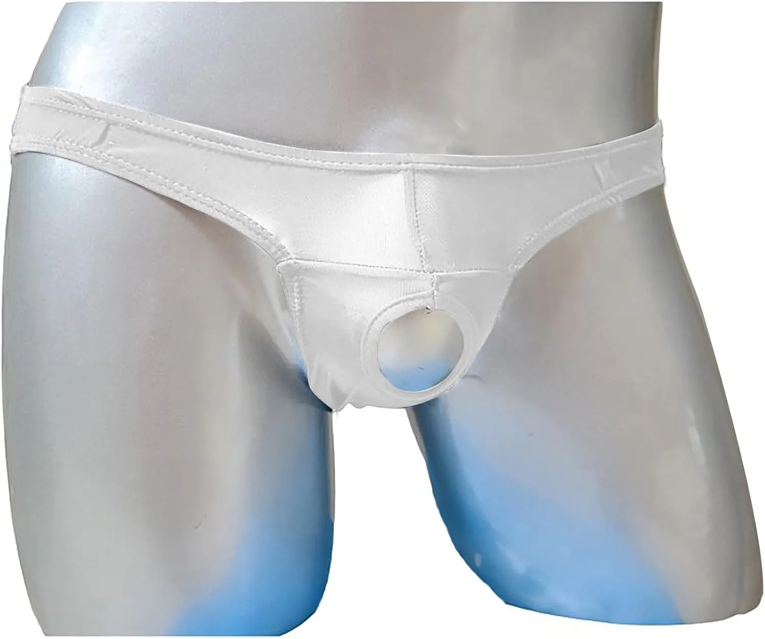 Mens Underwear Ice Silk Sexy Buttocks Low Rise Solid Color Men's Brief Underwear