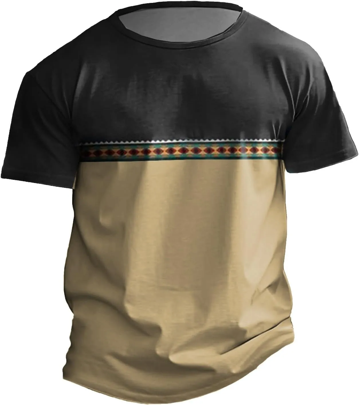 Mens Vintage Designer Raglan T-Shirt Short Sleeve Printed Summer Round Neck Top Casual Sweatshirt
