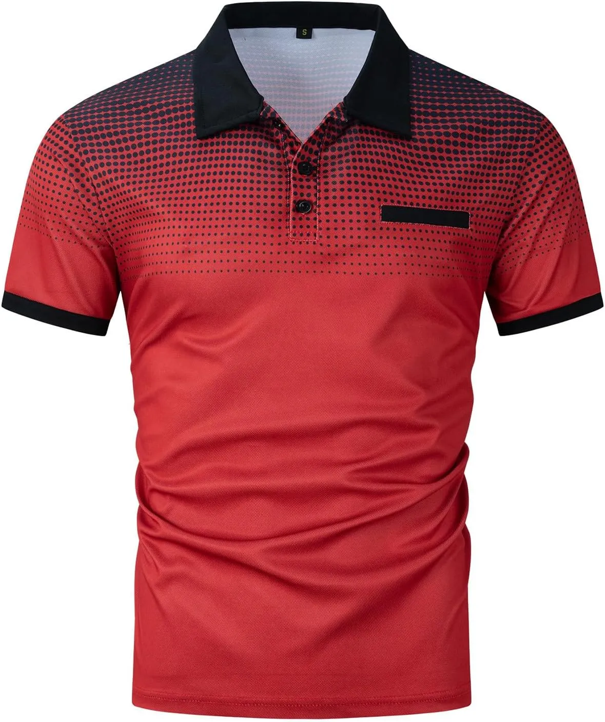 Muscularfit Mens Shirts Casual Stylish Button Down Short Sleeve Polo Shirt Summer Vacation Shirts Loose Athletic Pullover Tee