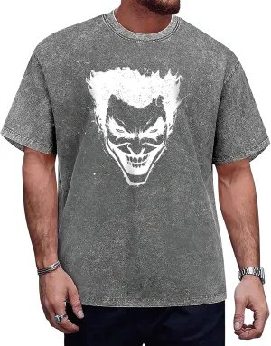 Oversized T-Shirts for Men Summer Casual Short Sleeve Heavy Cotton T-Shirts Vintage Washed Graphic Tee
