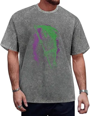 Oversized T-Shirts for Men Summer Trendy Graphic Tee Heavyweight Cotton T Shirts Vintage Washed Tee Shirts