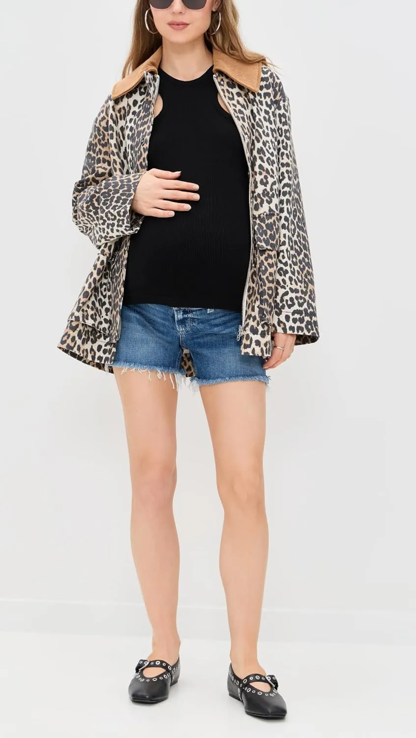 PAIGE Women's Dylan Maternity Shorts with Rugged Hem