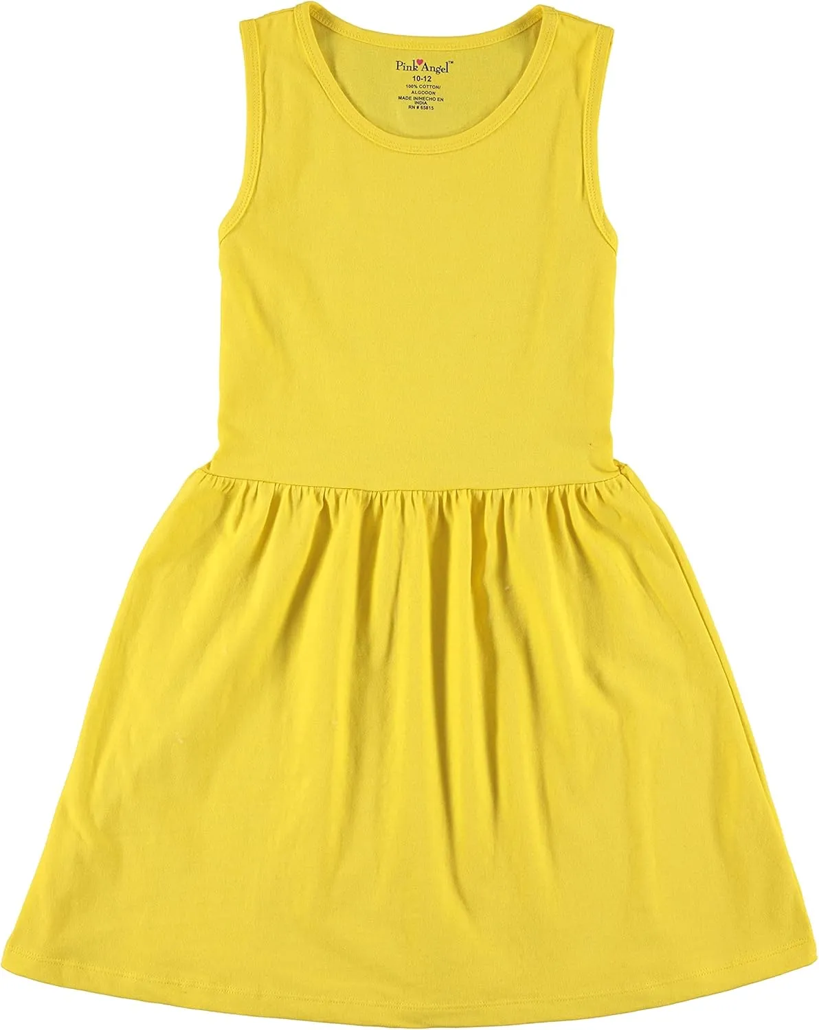 Pink Angel 3-Pack Girls' Dresses, Kids Casual Fit and Flare Sleeveless Summer Dress & School Outfit, 100% Cotton